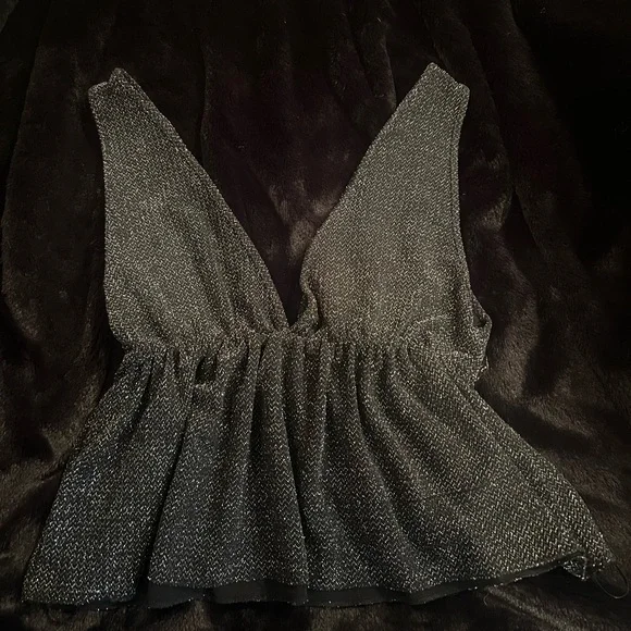 subdued black glitter dress Amber